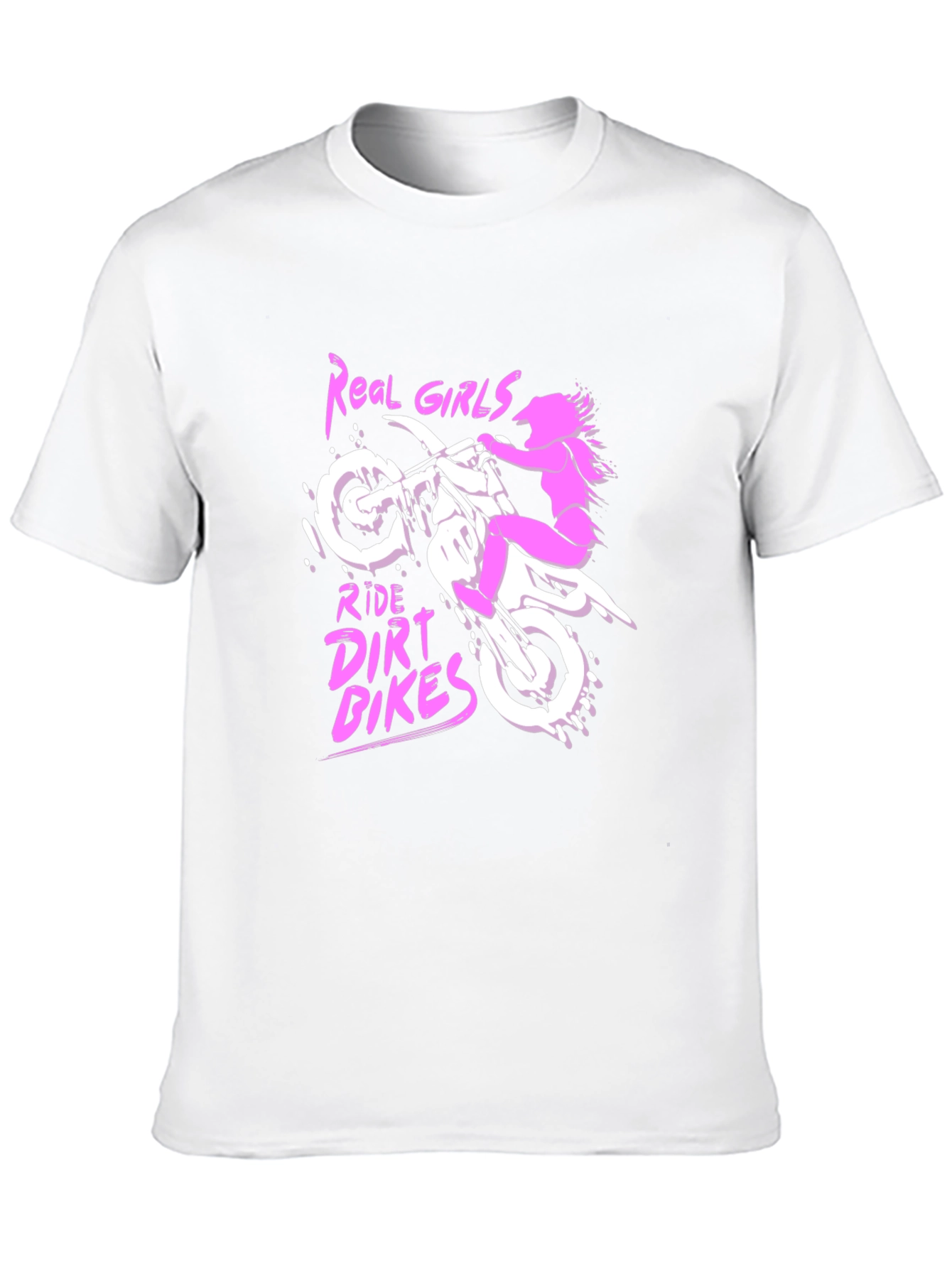 Real Girls Ride Dirt Bikes T-Shirt - Black