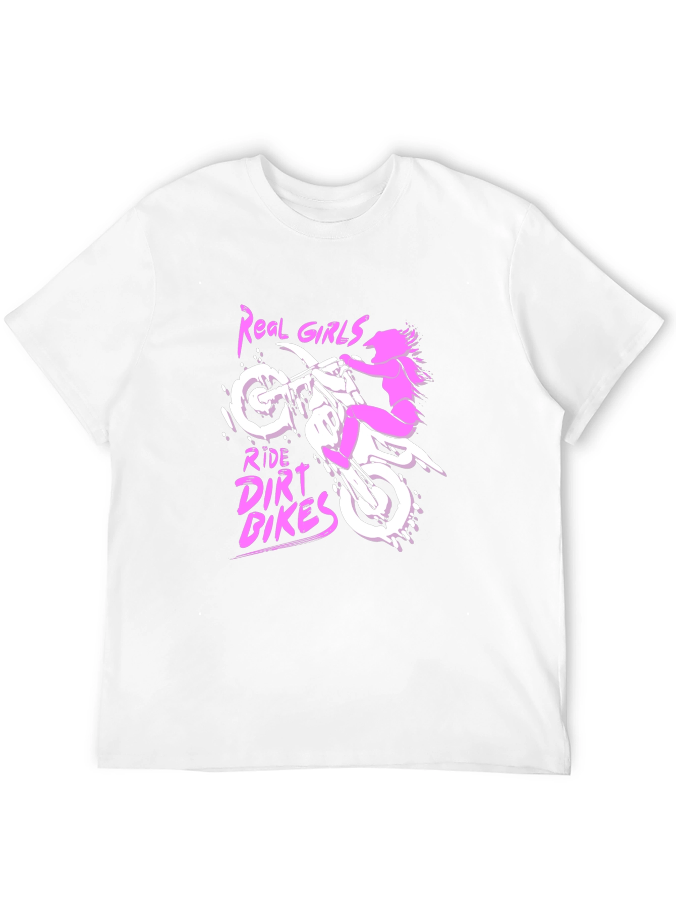 Real Girls Ride Dirt Bikes T-Shirt - Black