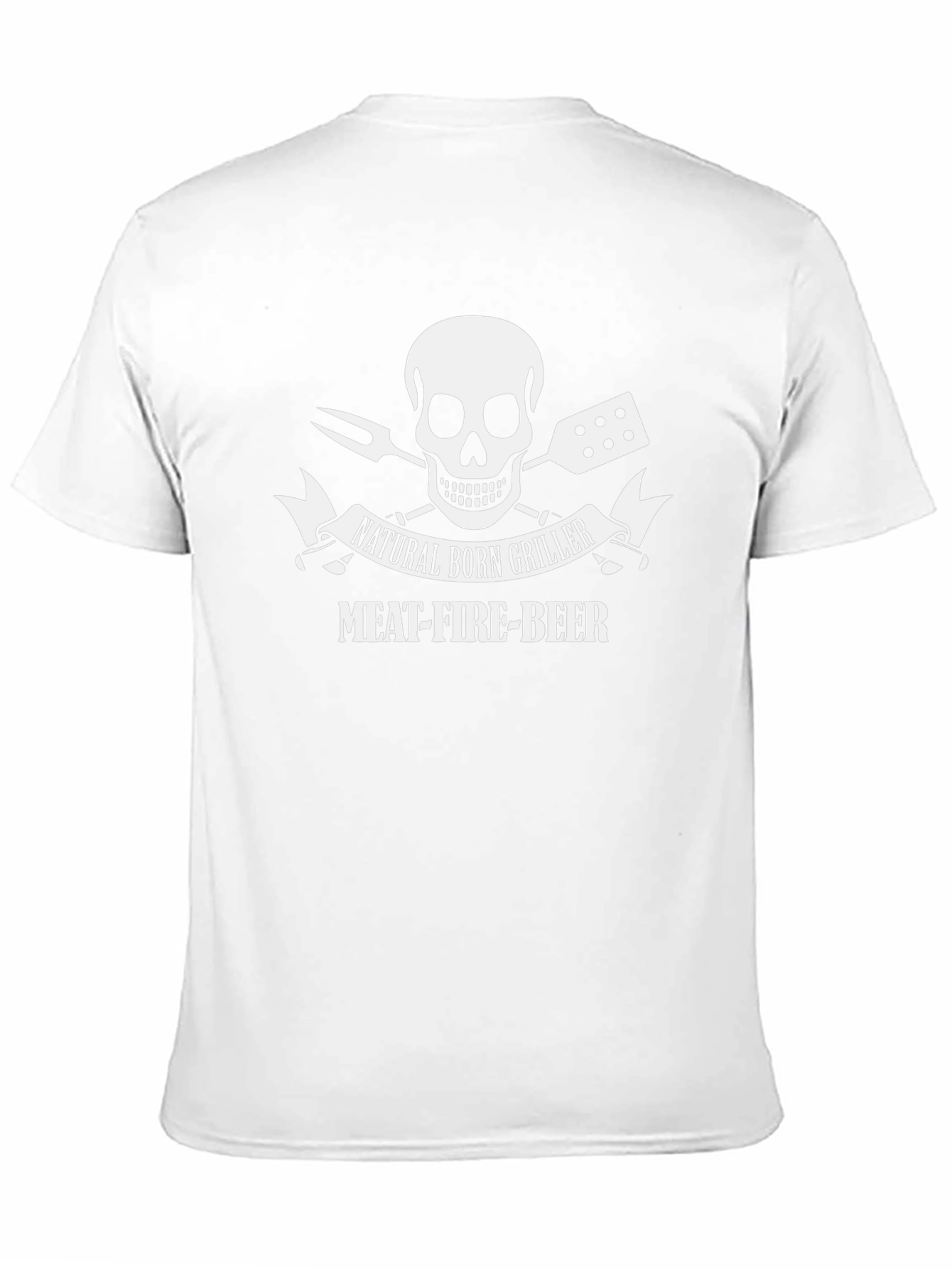 Natural Born Griller T-Shirt: Meat-Fire-Beer