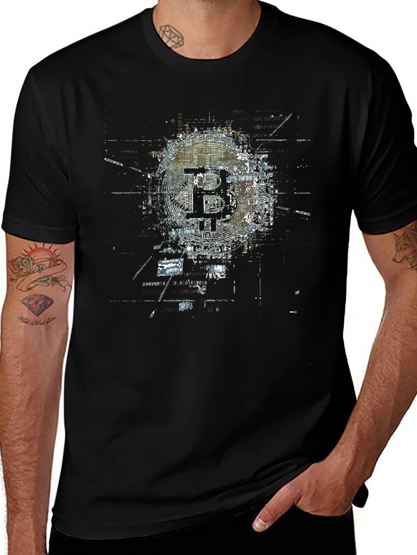 Bitcoin Art Graphic Tee - Crypto Currency T-Shirt