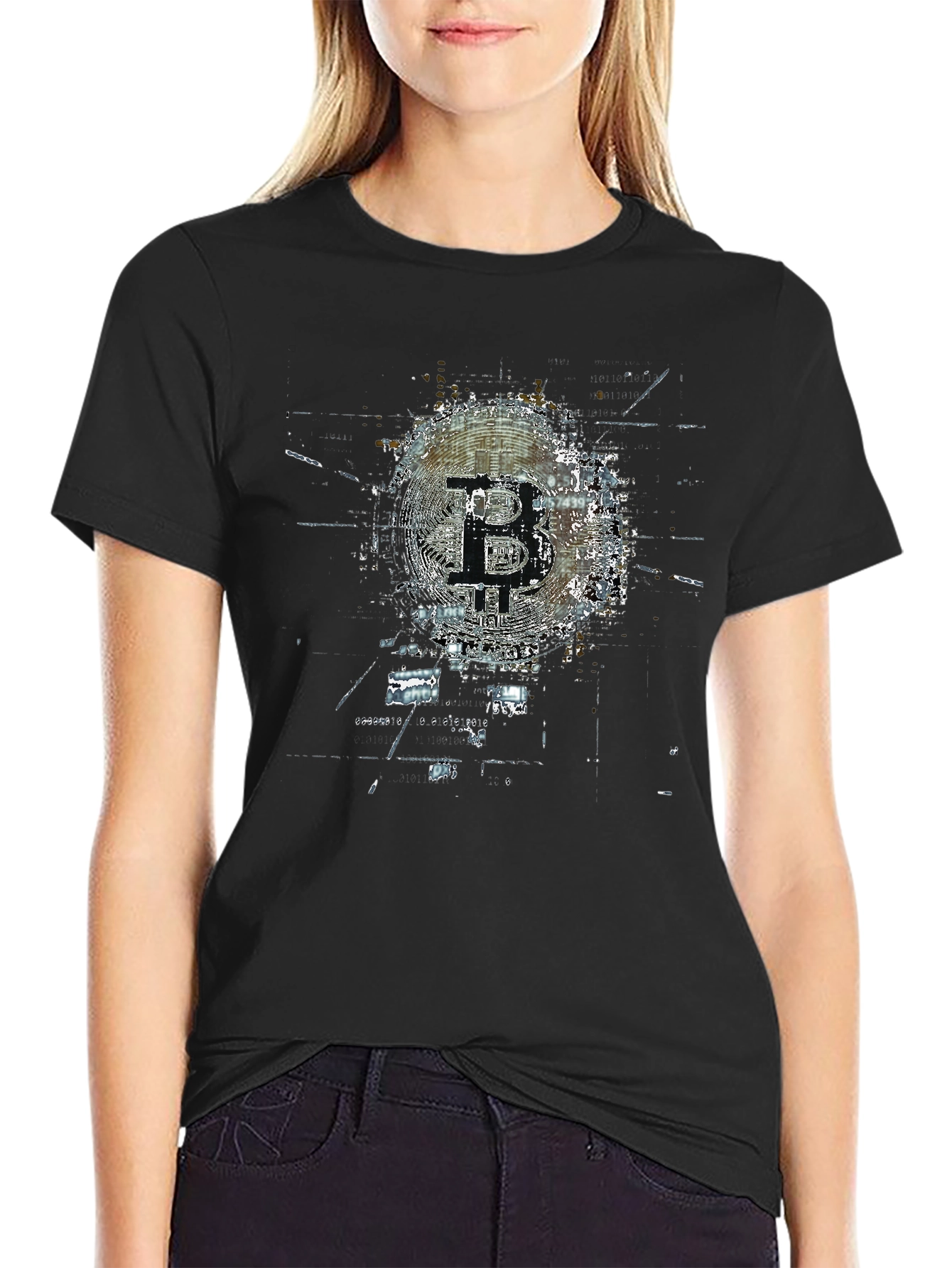 Bitcoin Art Graphic Tee - Crypto Currency T-Shirt