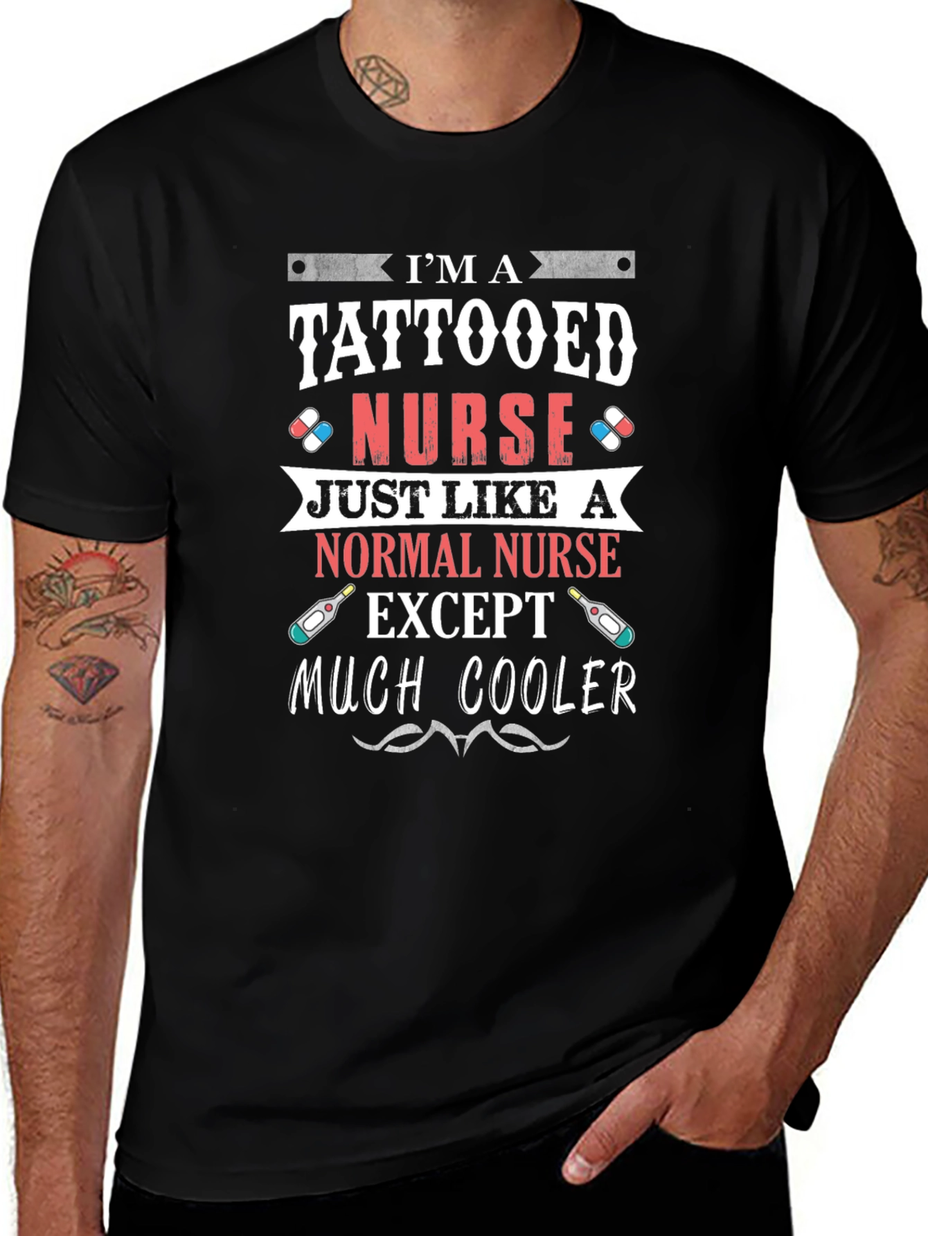 Tattooed Nurse Graphic T-Shirt - Cool & Unique!