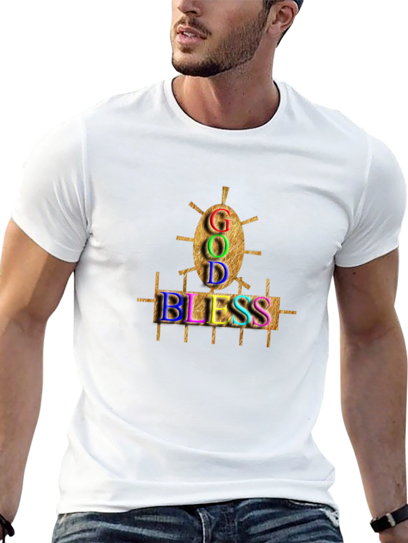 God Bless Graphic Black T-Shirt