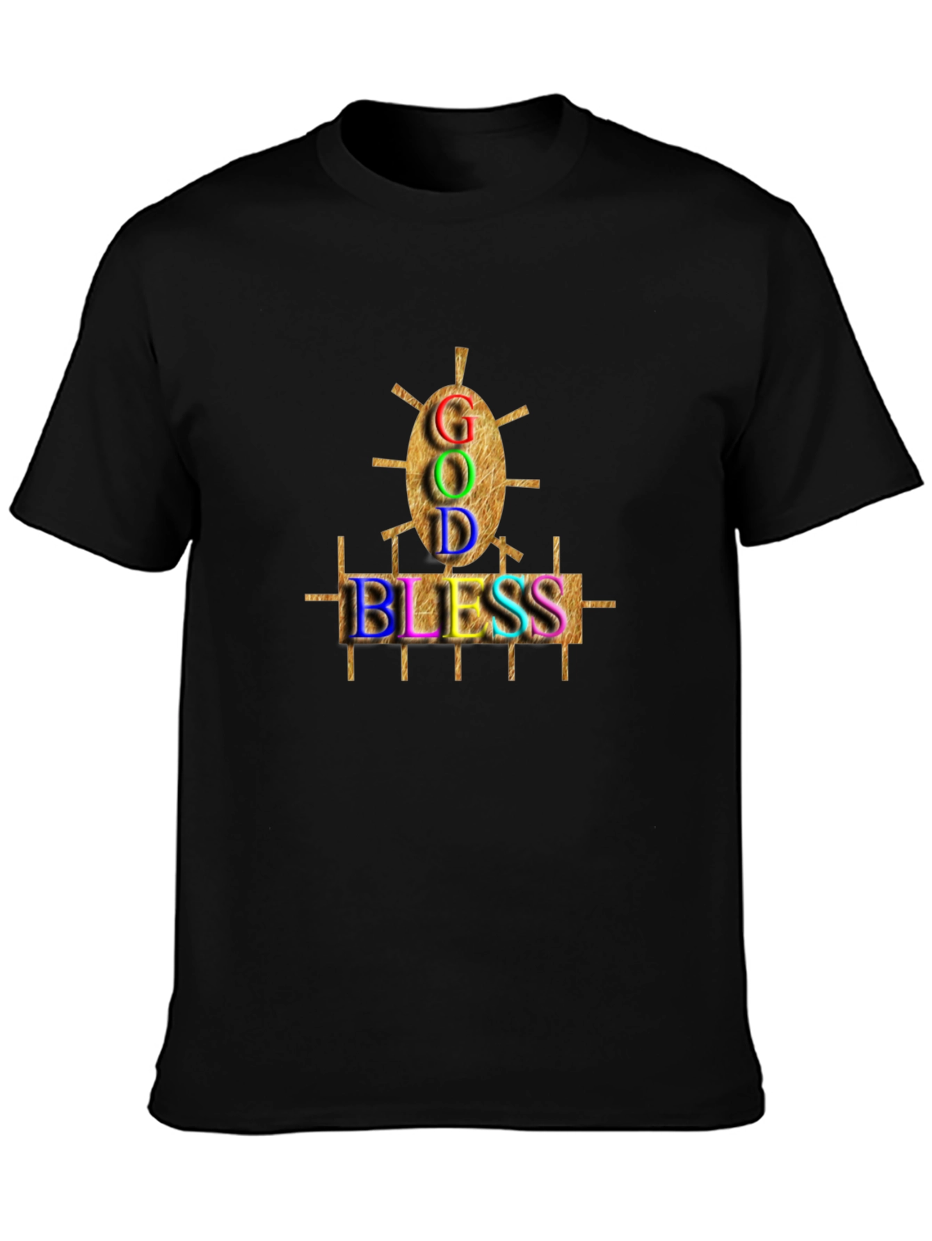 God Bless Graphic Black T-Shirt