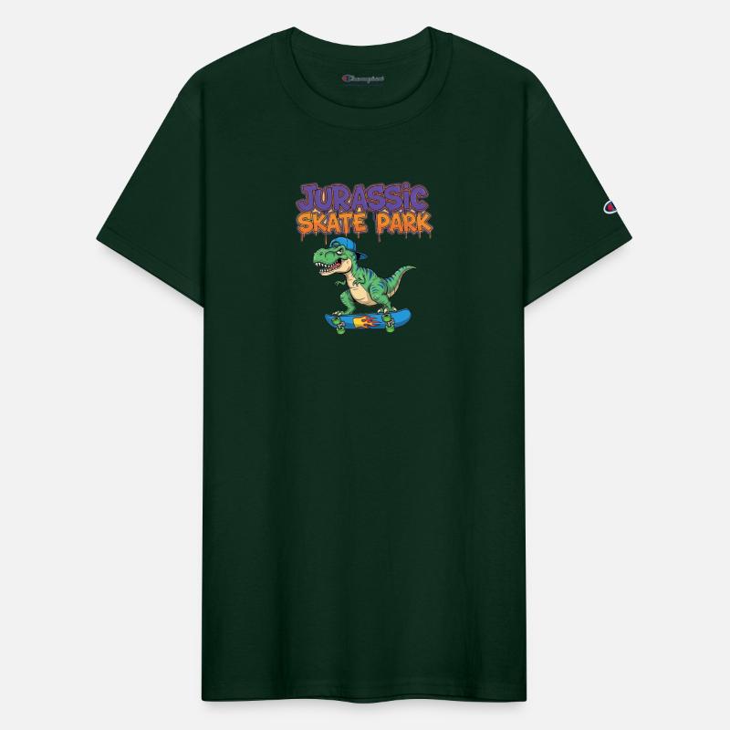 Jurassic Skate Park Dinosaur Illustration