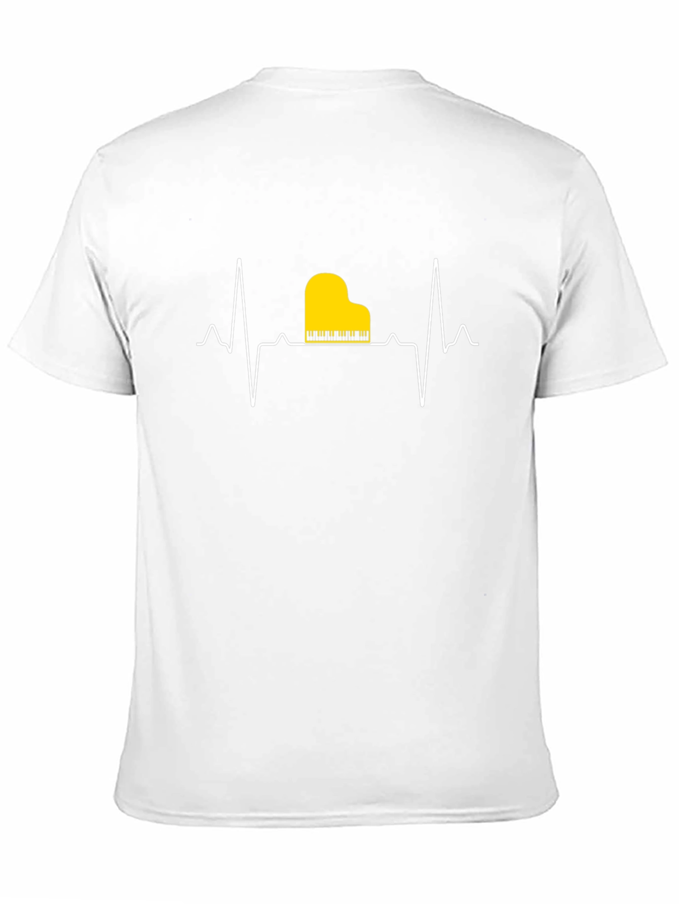 Piano Heartbeat T-Shirt - Music Lover Tee