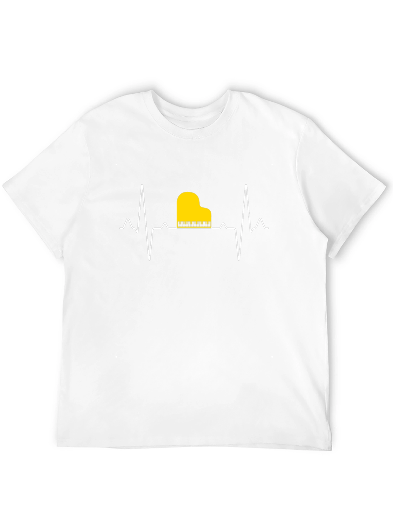 Piano Heartbeat T-Shirt - Music Lover Tee