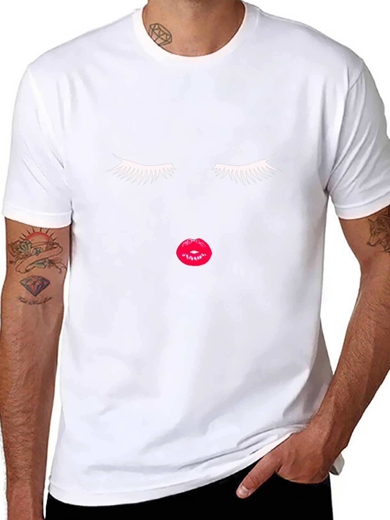 Eyelash Lips Graphic Tee