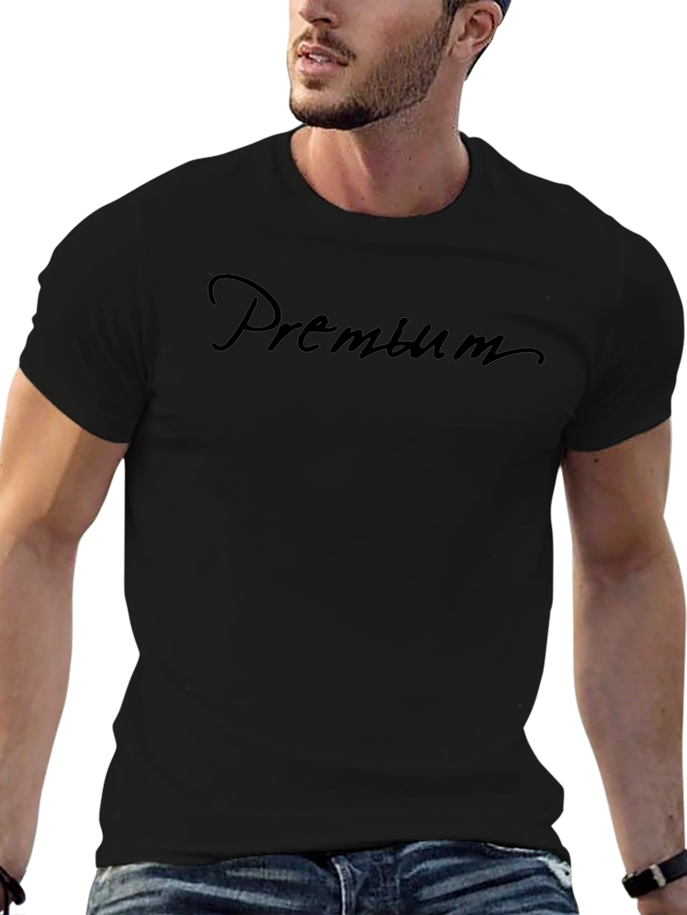Premium Script Black T-Shirt