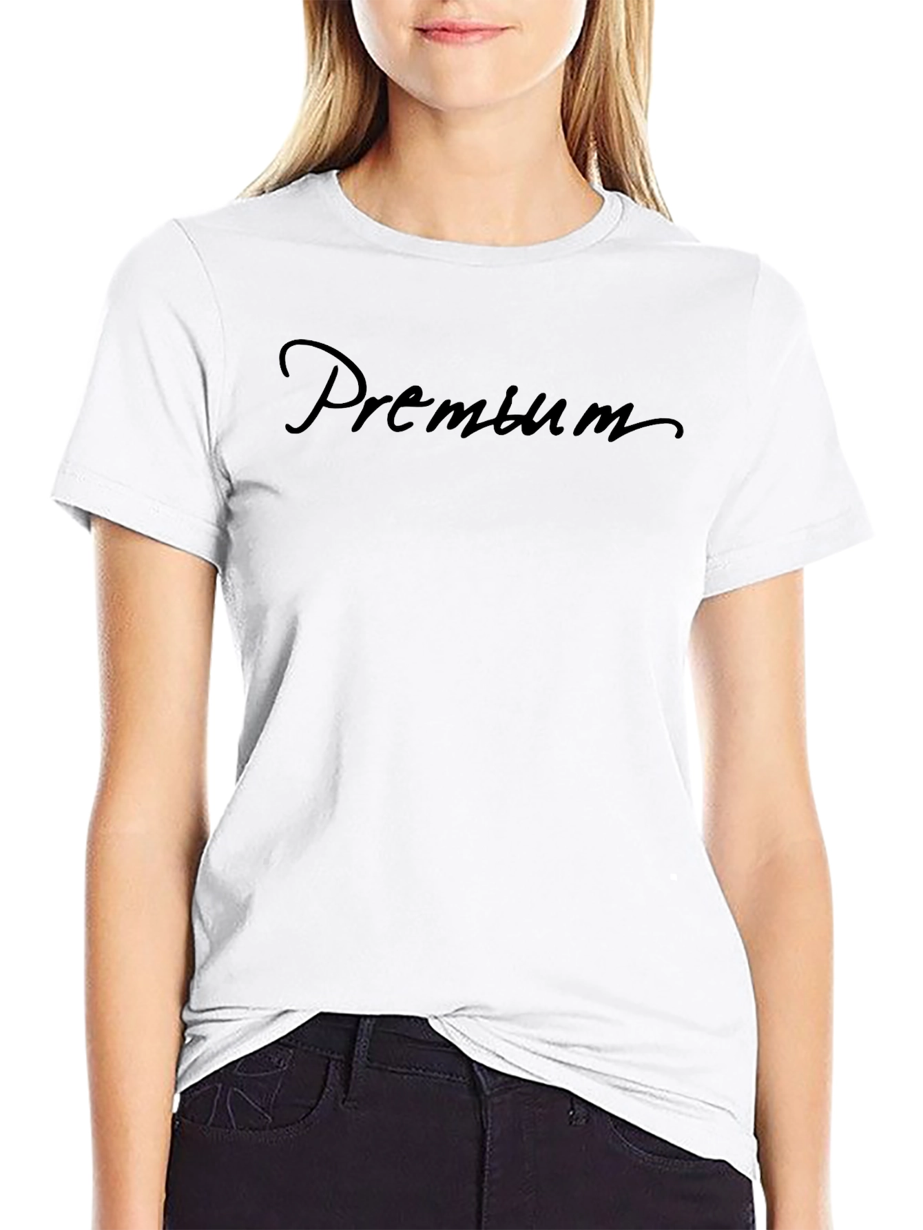 Premium Script Black T-Shirt