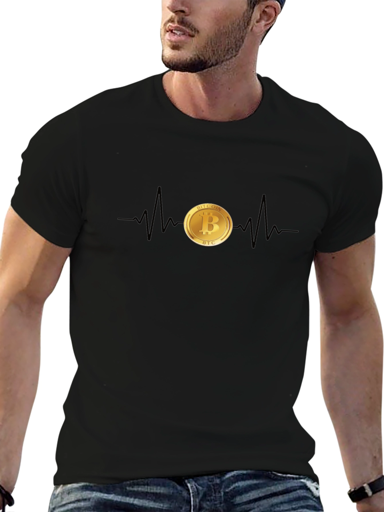 Bitcoin Heartbeat T-Shirt - Crypto Lover Tee