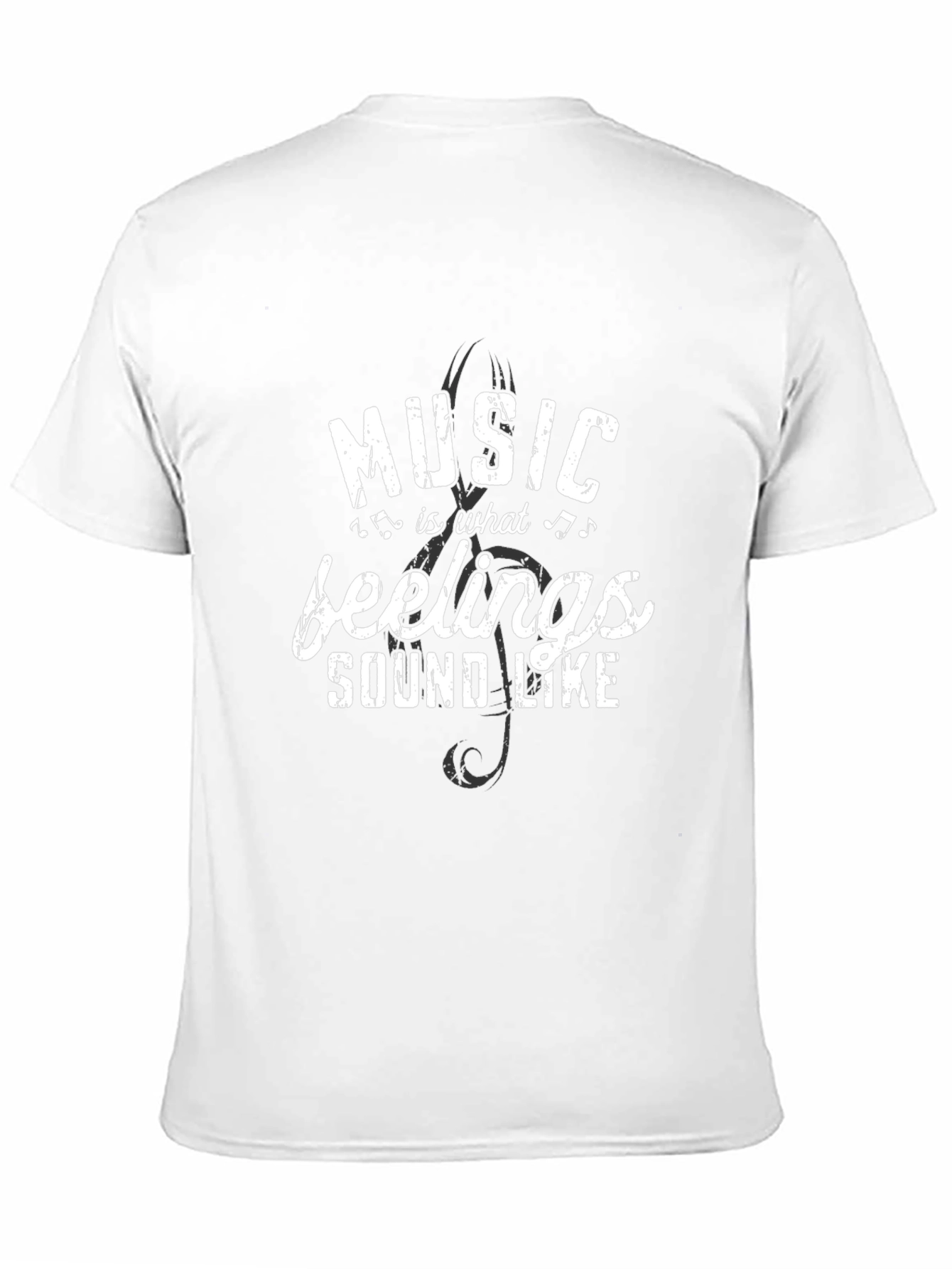 Music is What Feelings Sound Like Black T-Shirt