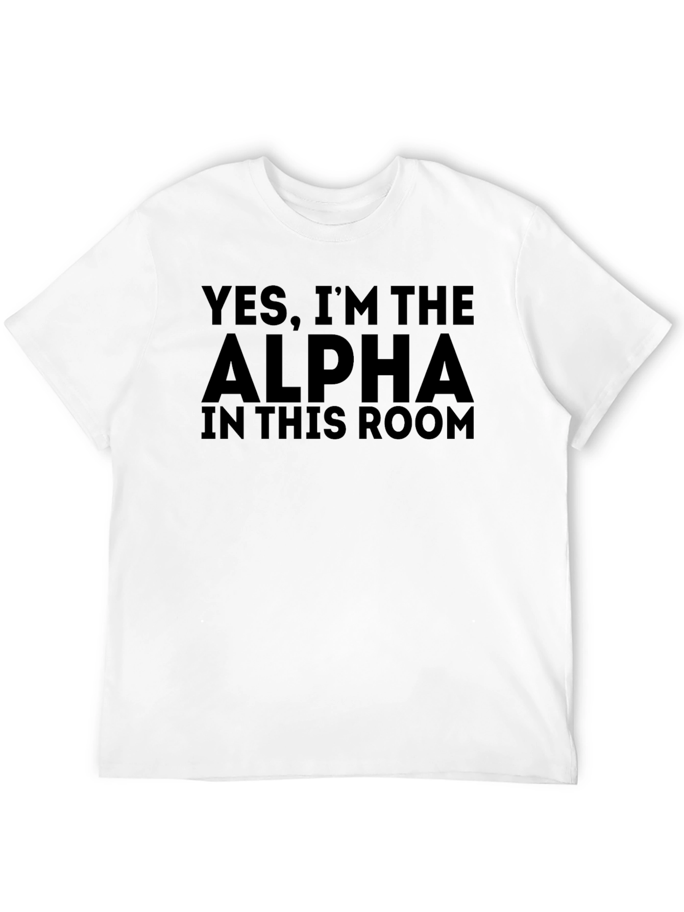 Alpha Statement T-Shirt - Bold Black Cotton Tee
