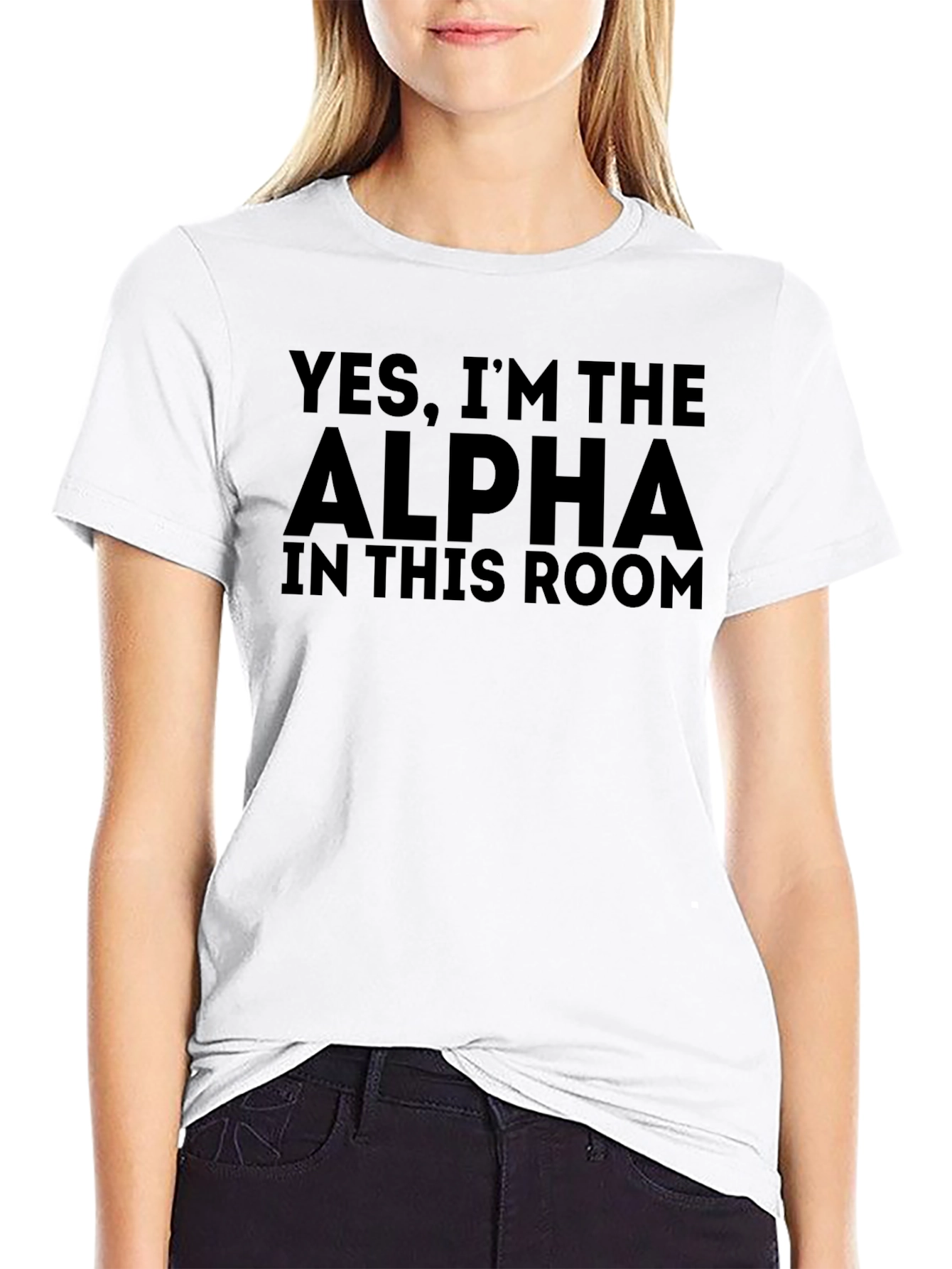 Alpha Statement T-Shirt - Bold Black Cotton Tee