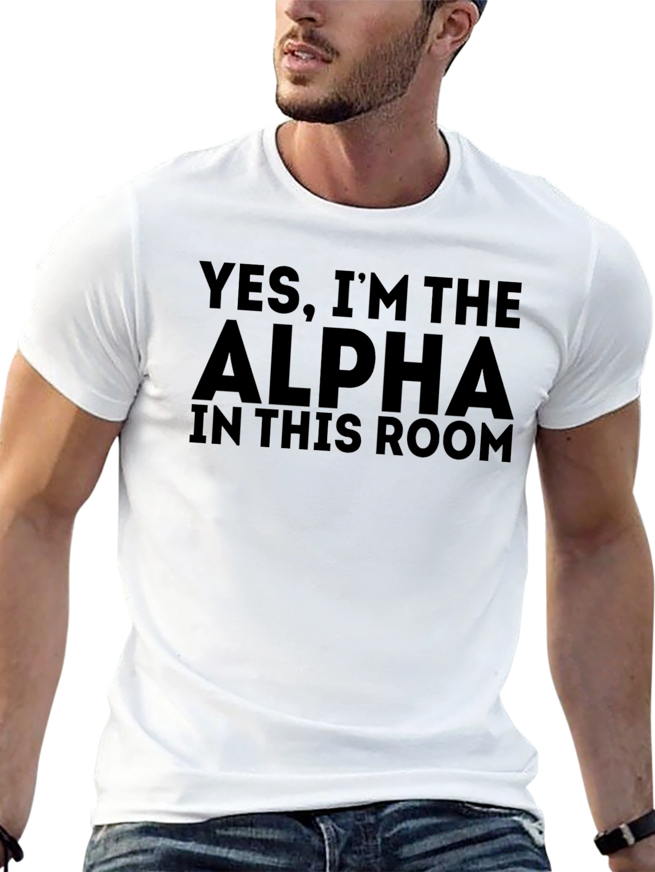 Alpha Statement T-Shirt - Bold Black Cotton Tee