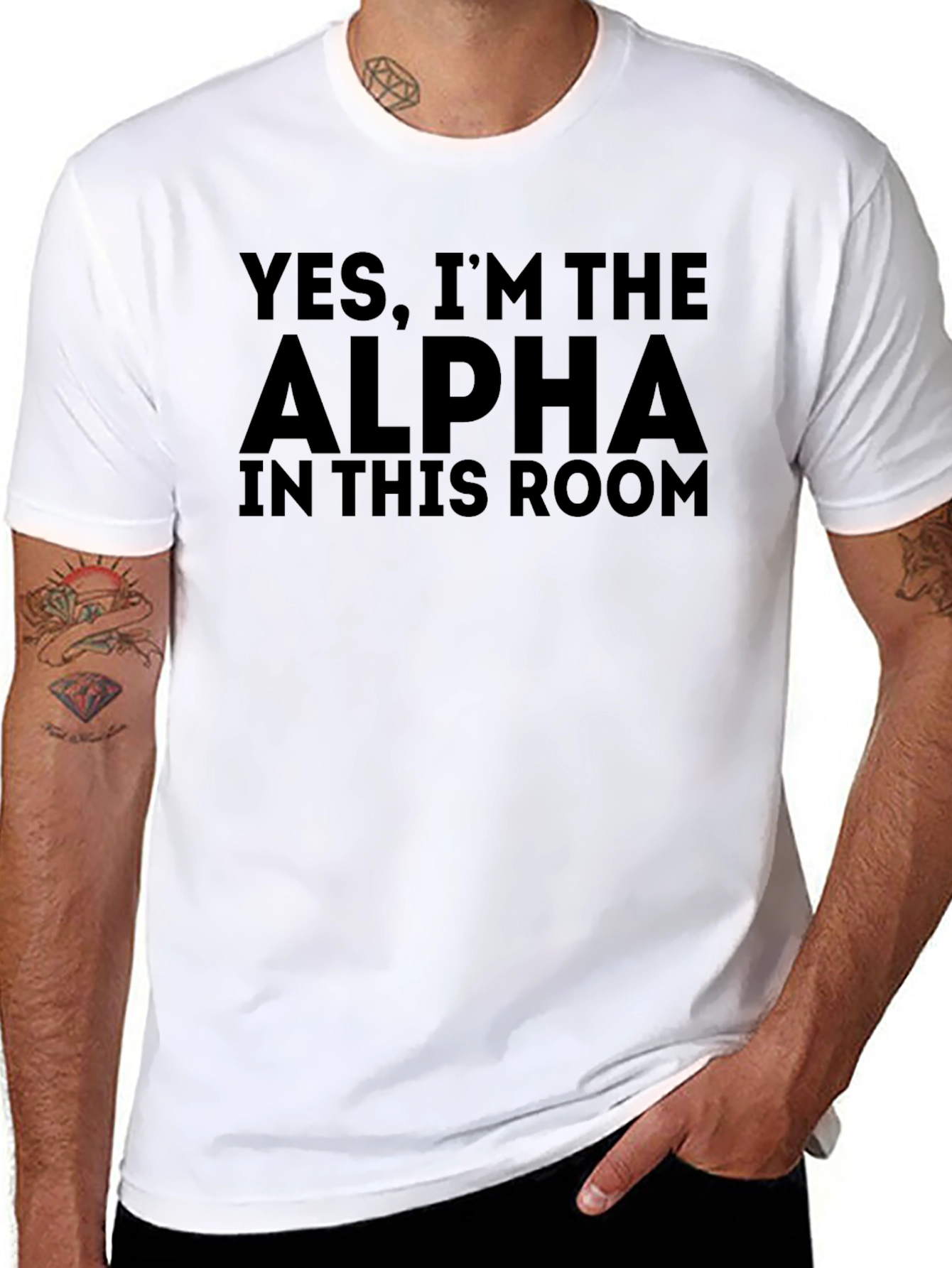 Alpha Statement T-Shirt - Bold Black Cotton Tee