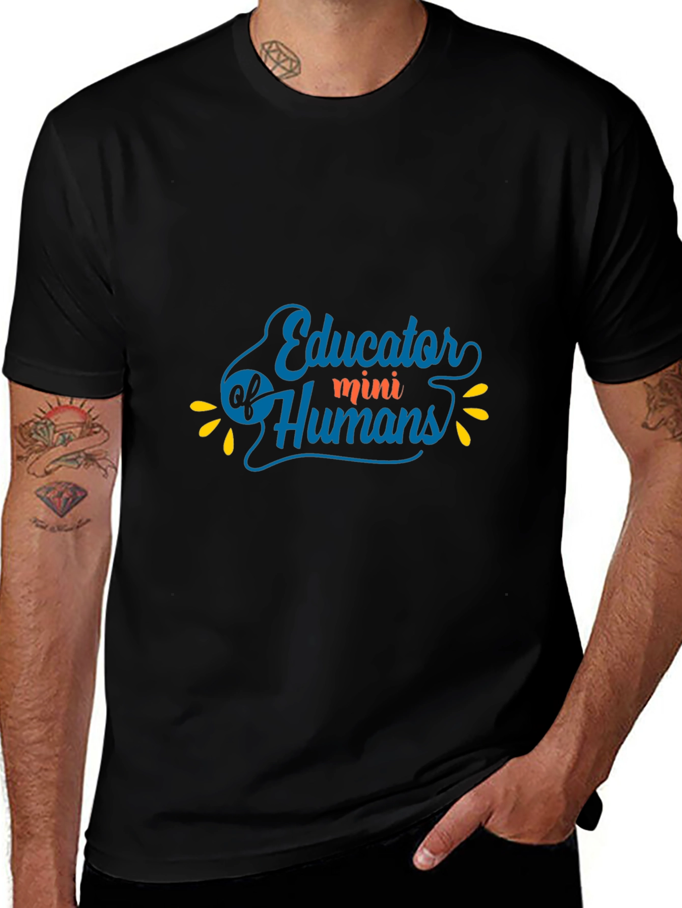 Educator of Mini Humans Black Graphic Tee