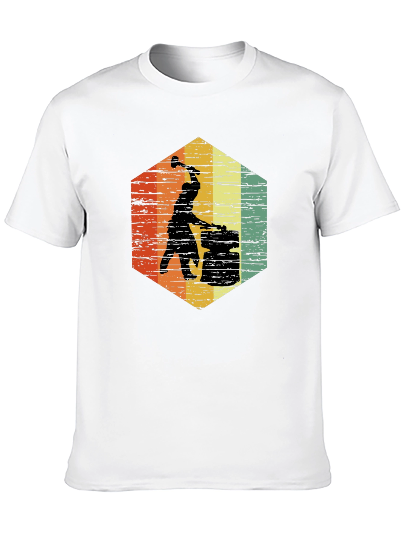 Blacksmith T-Shirt Retro Hexagon Graphic Tee