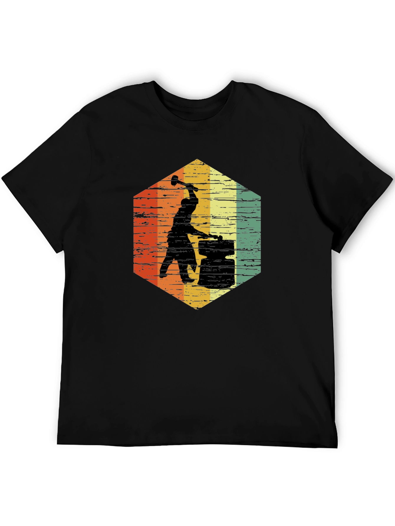 Blacksmith T-Shirt Retro Hexagon Graphic Tee