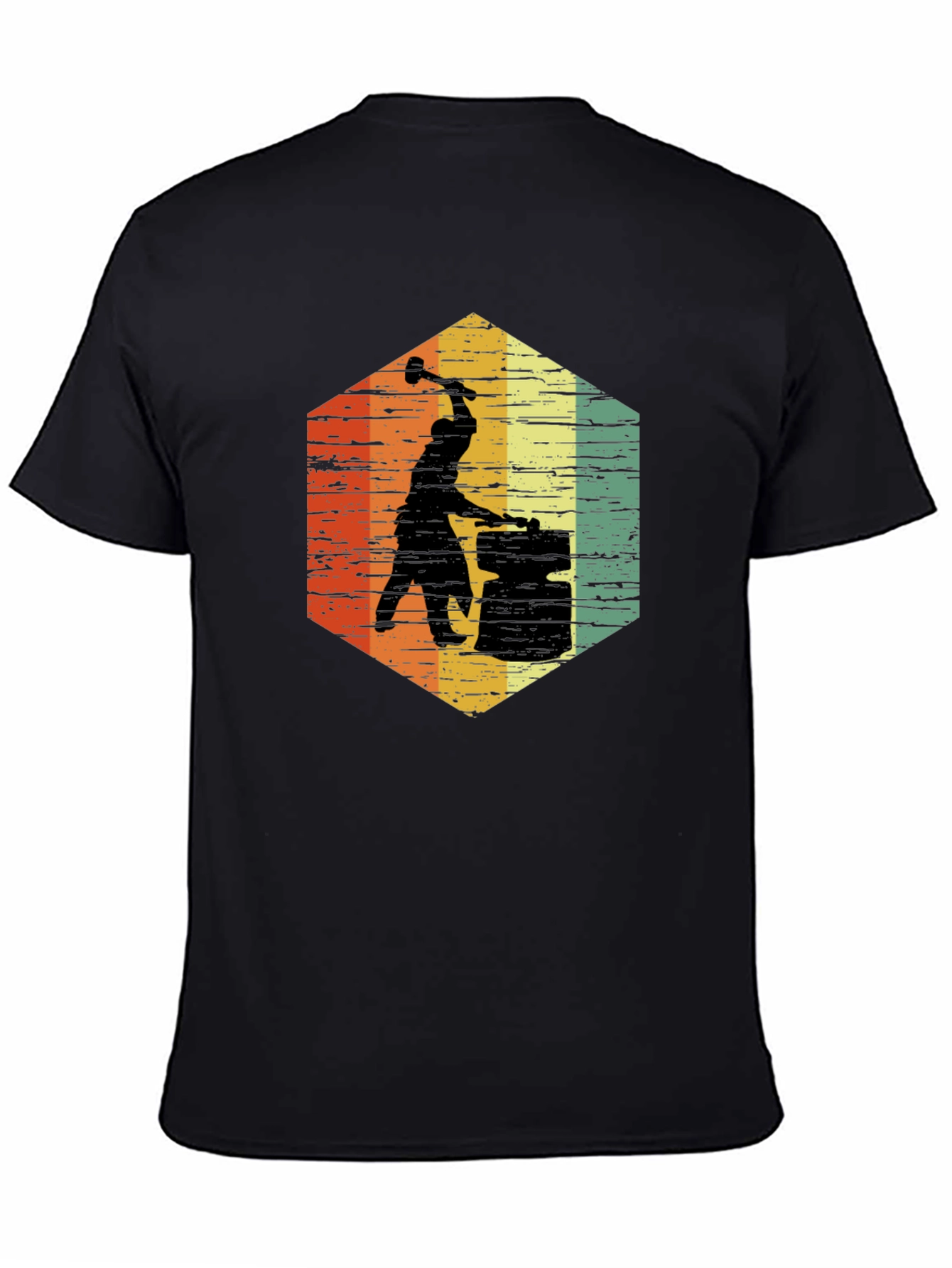 Blacksmith T-Shirt Retro Hexagon Graphic Tee