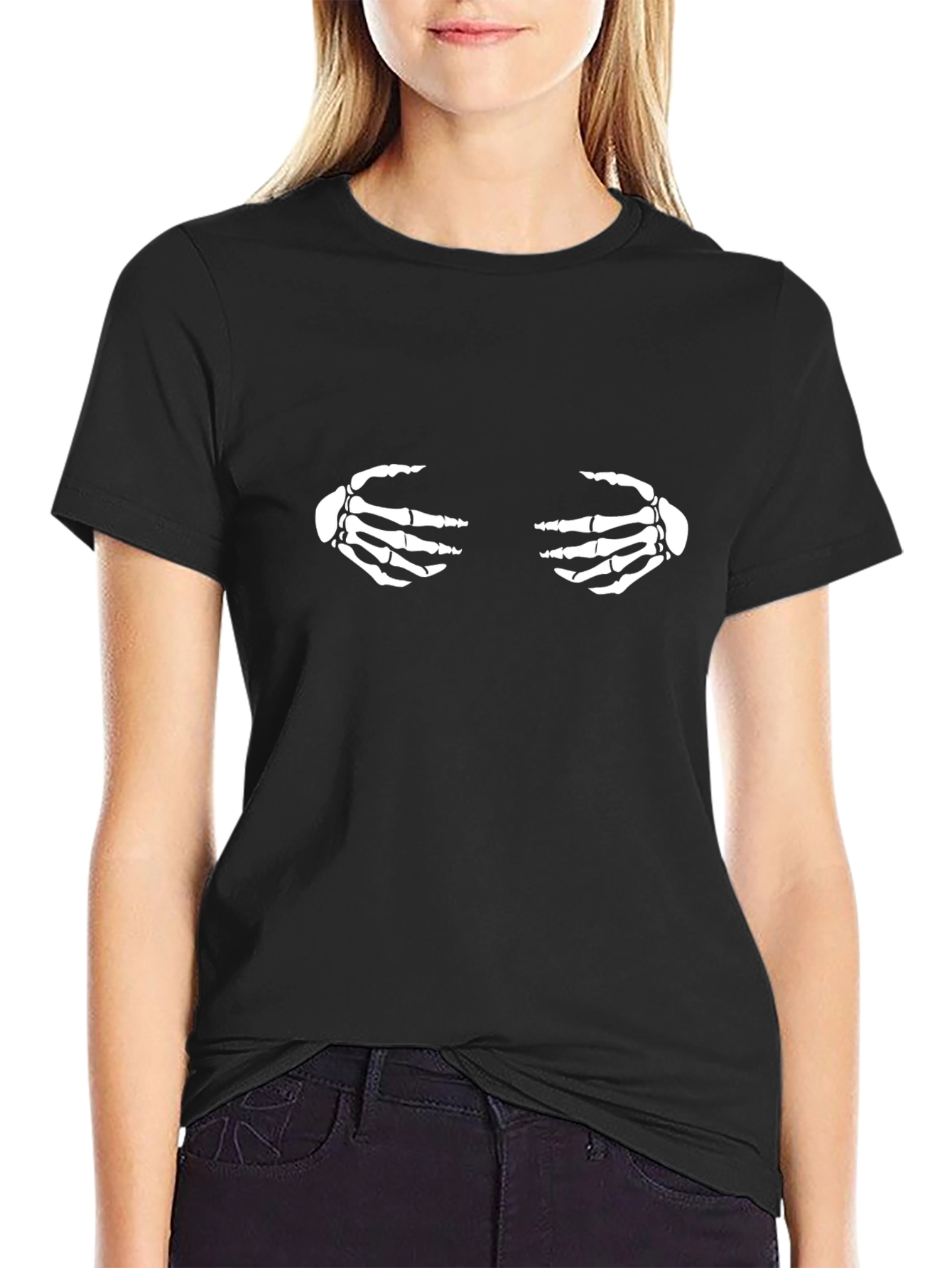 Skeleton Hands Grabbing T-Shirt Funny Halloween Tee
