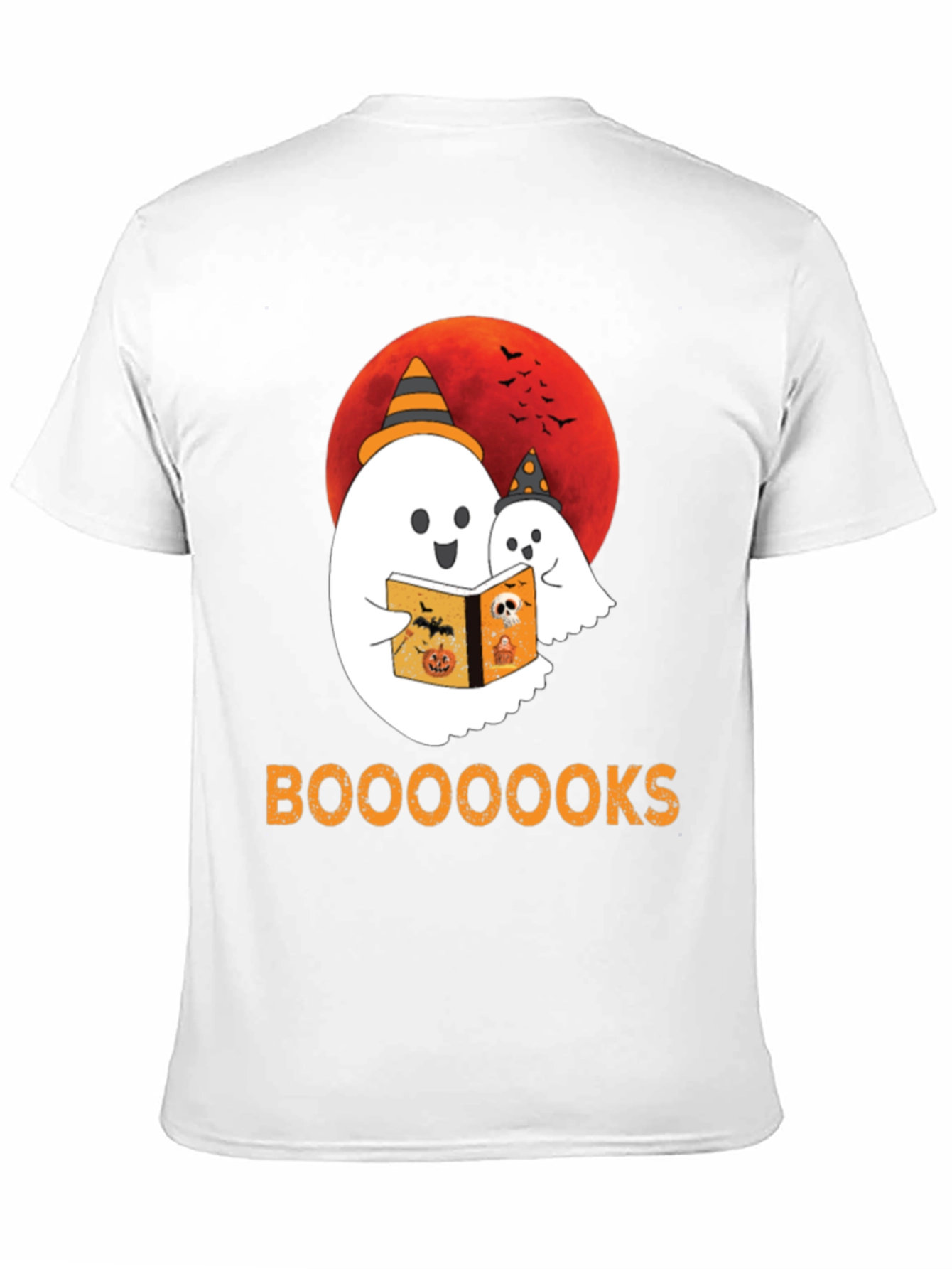 Halloween Ghost Reading Book T-Shirt