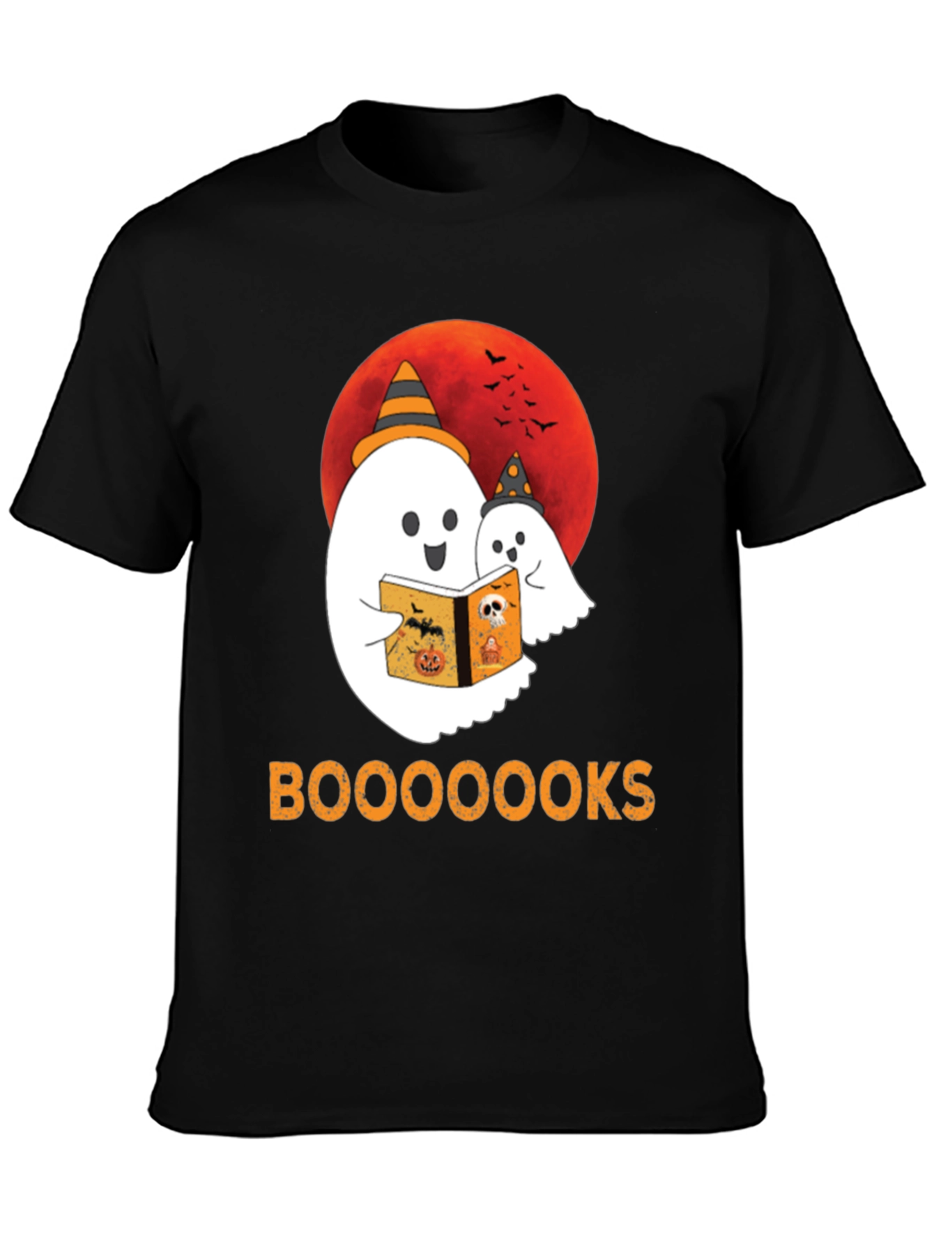 Halloween Ghost Reading Book T-Shirt
