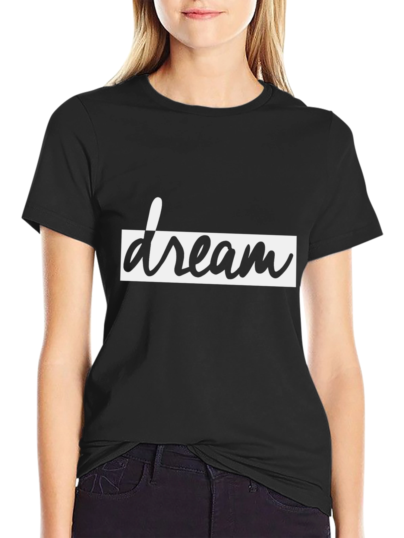 Dream T-Shirt - Black Crew Neck Tee