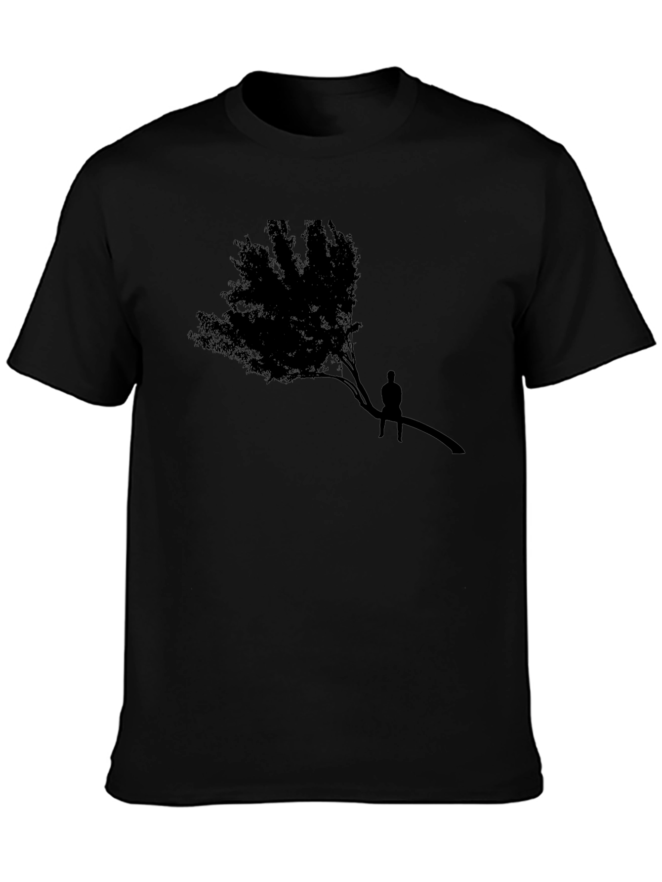 Silhouette Tree Graphic Tee - Black