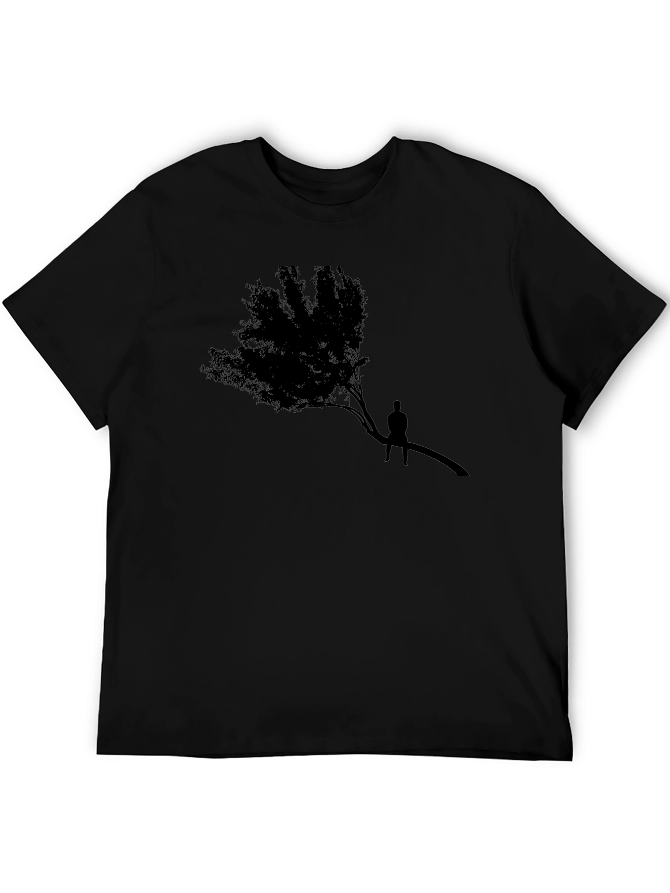 Silhouette Tree Graphic Tee - Black