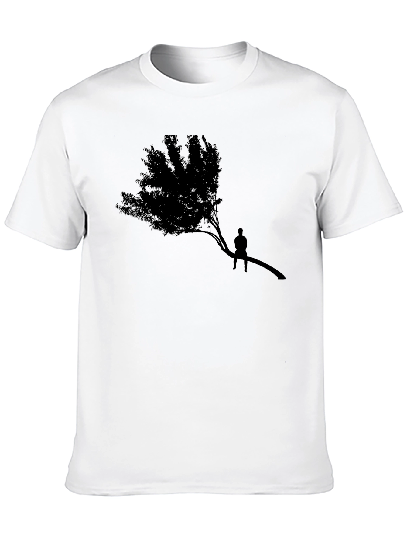 Silhouette Tree Graphic Tee - Black