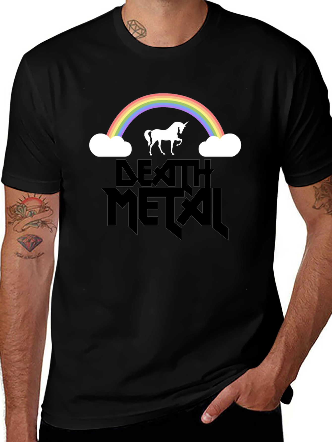 Death Metal Rainbow Unicorn T-Shirt