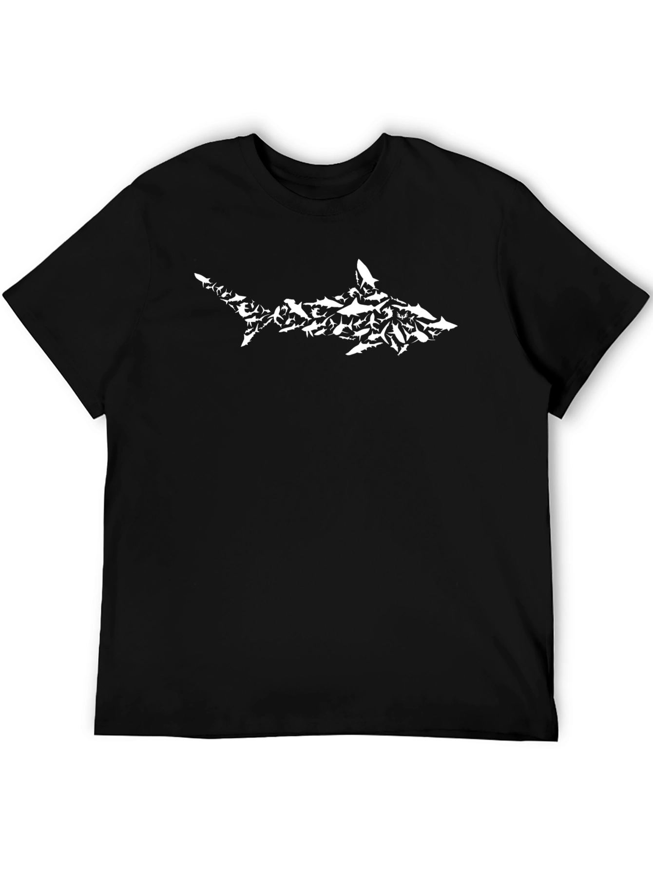 Shark Graphic Mens Black T-Shirt