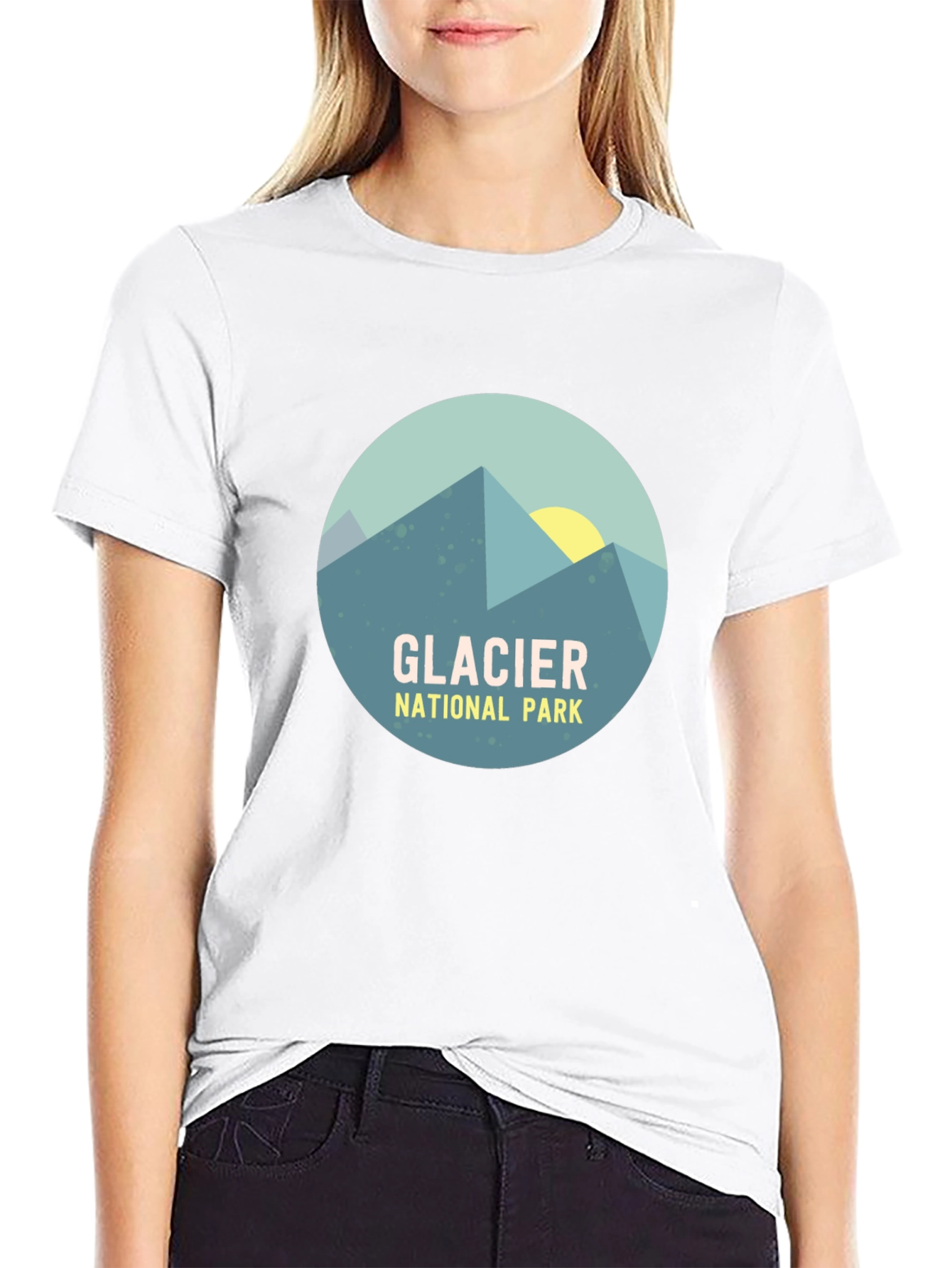 Glacier National Park Graphic T-Shirt - Mountain Design