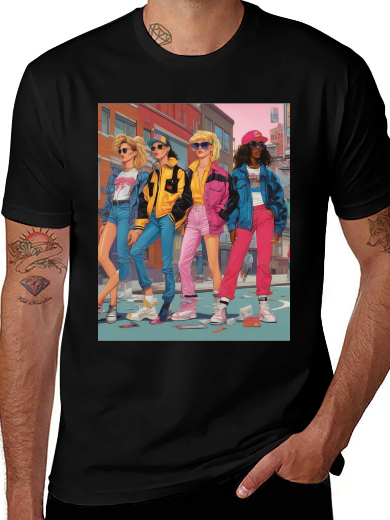 Retro 80s Pop Art Style T-Shirt