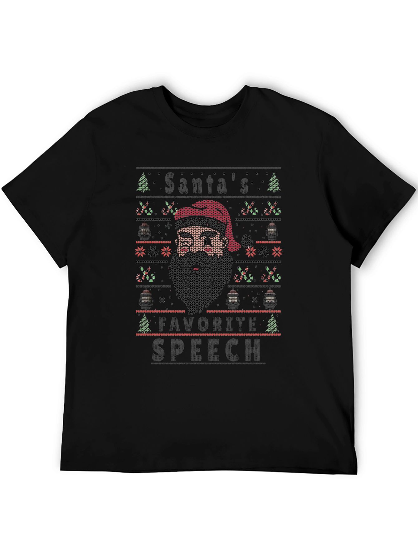 Santas Favorite Speech Ugly Christmas T-Shirt