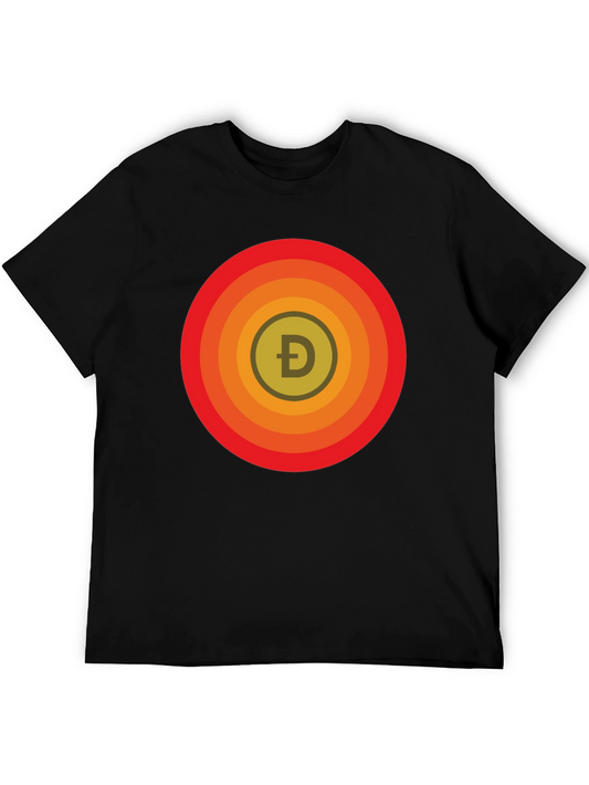 DogeCoin Retro Circle T-Shirt - Modern Crypto Style