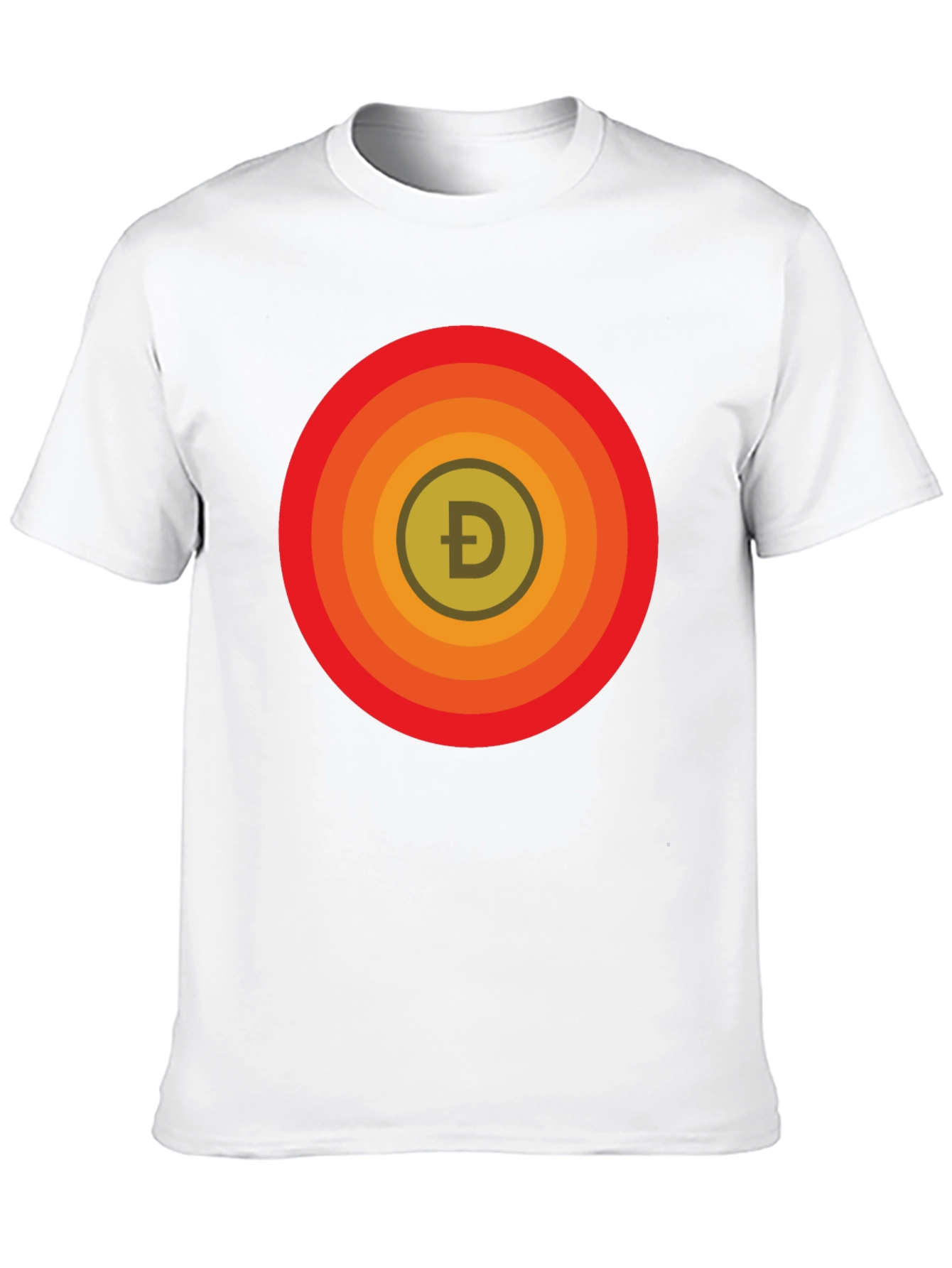 DogeCoin Retro Circle T-Shirt - Modern Crypto Style
