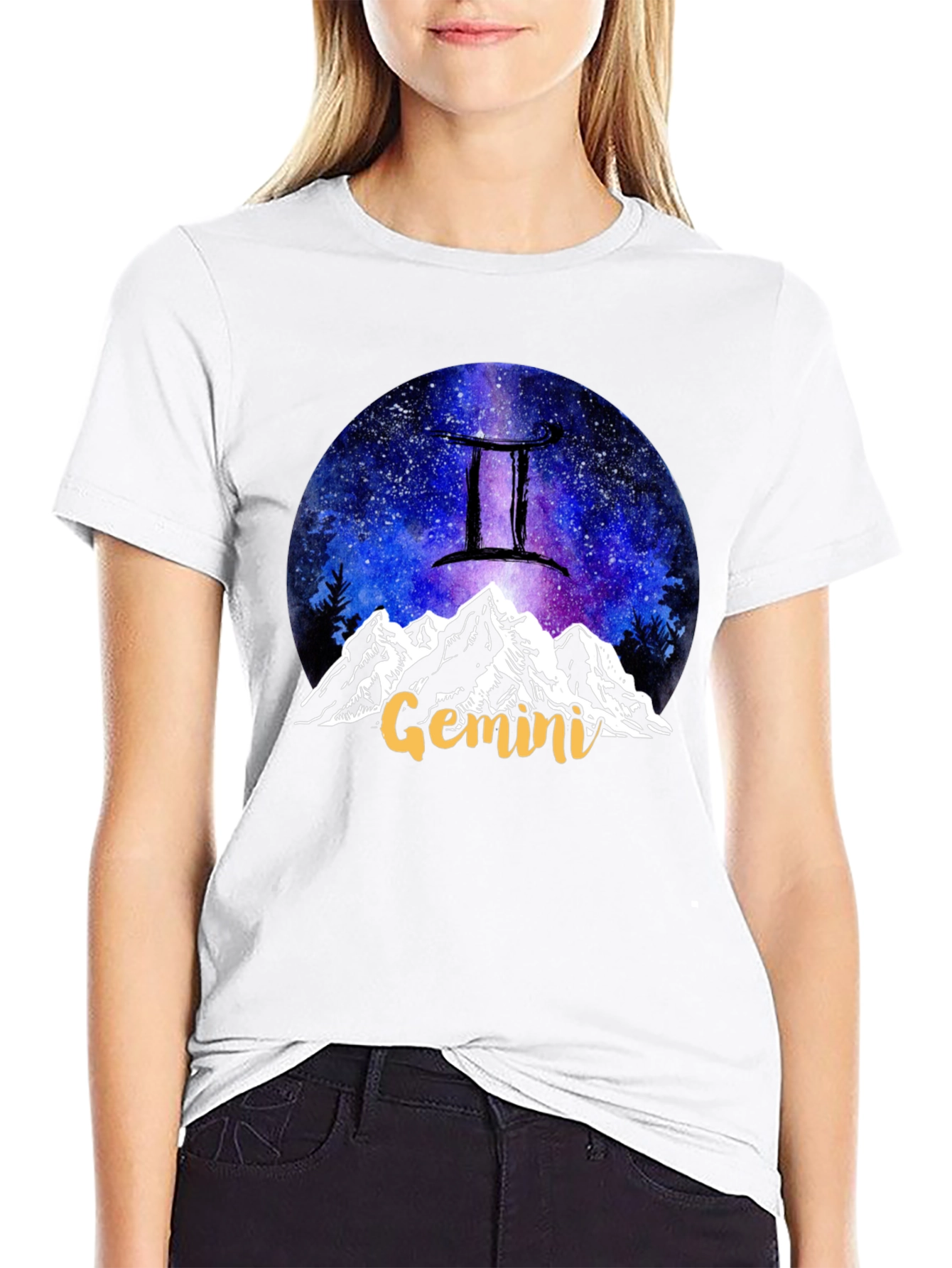 Gemini Zodiac Mountain T-Shirt