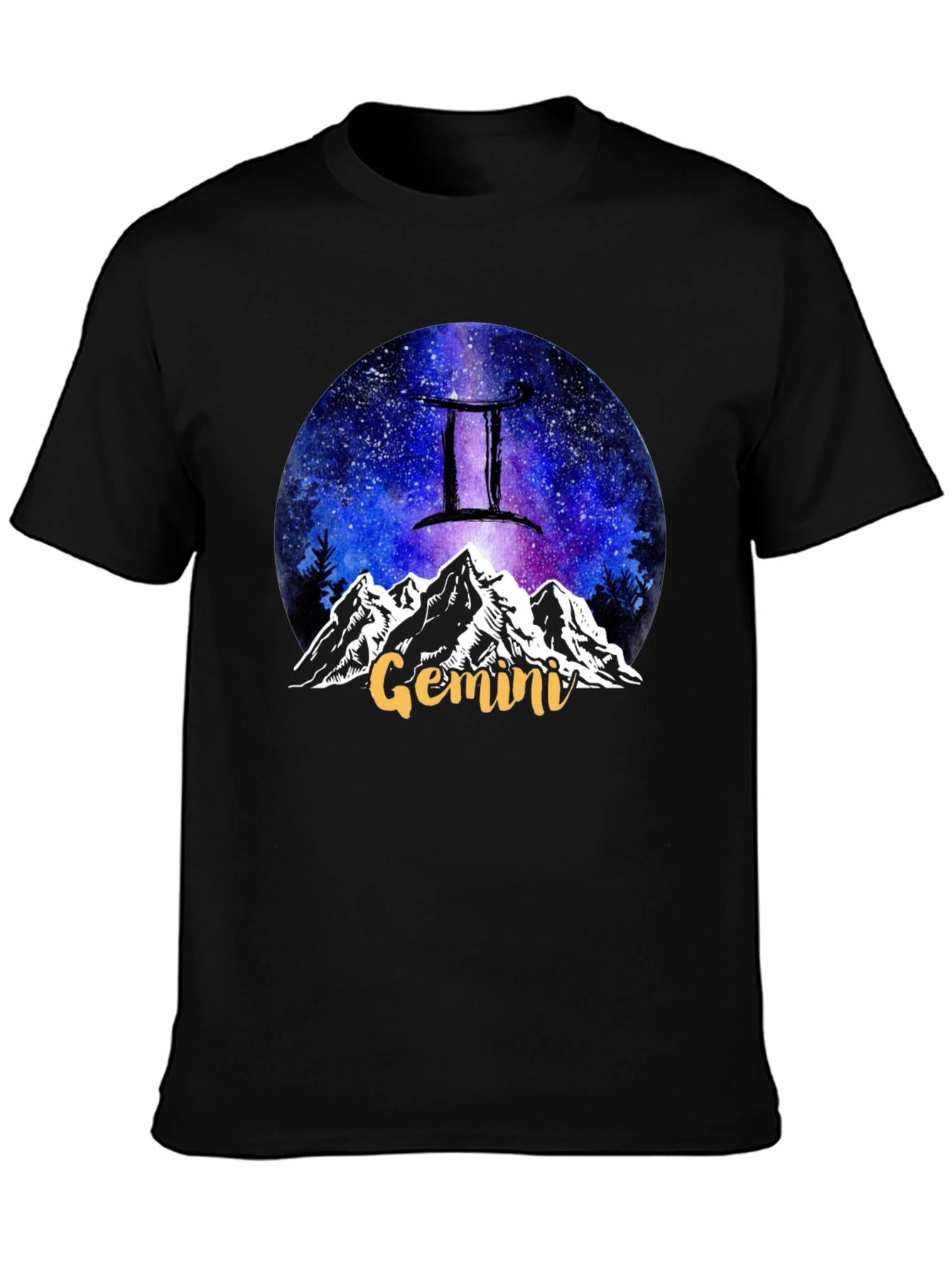 Gemini Zodiac Mountain T-Shirt
