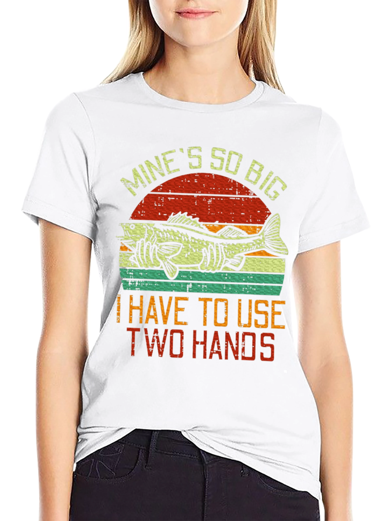 Funny Fishing T-Shirt - Mines So Big!