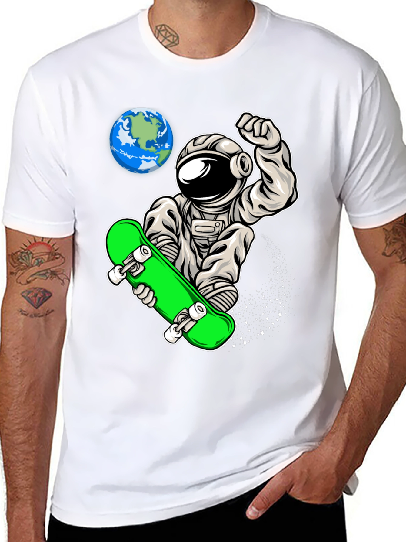 Skateboarding Astronaut T-Shirt