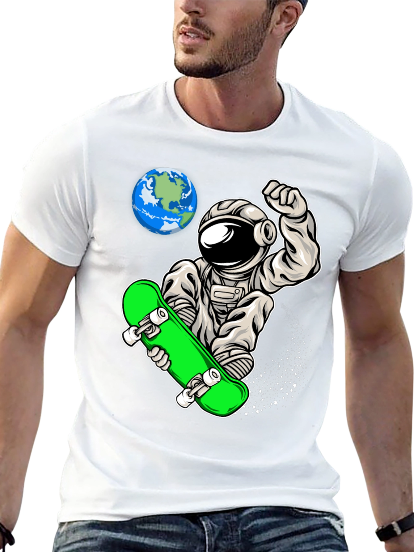 Skateboarding Astronaut T-Shirt