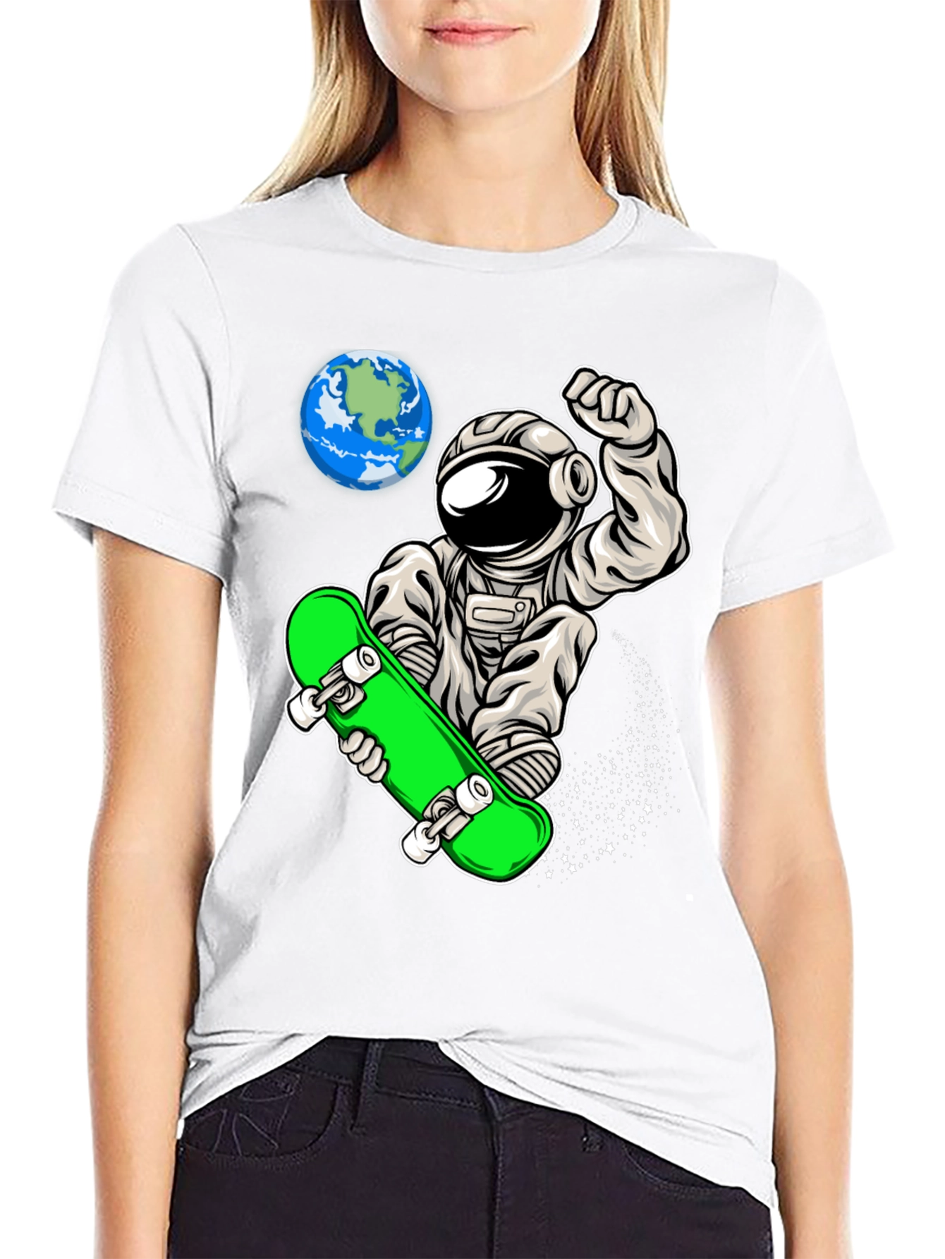 Skateboarding Astronaut T-Shirt