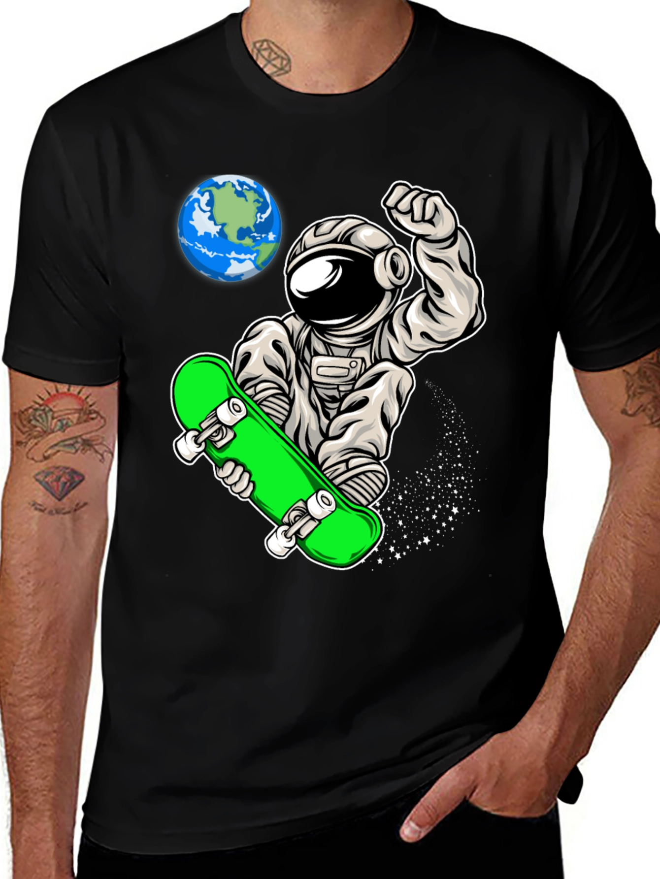 Skateboarding Astronaut T-Shirt