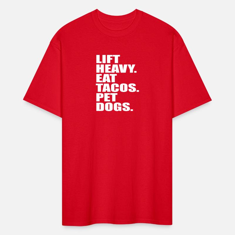 Lift Heavy Eat Tacos Pet Dogs Vintage
