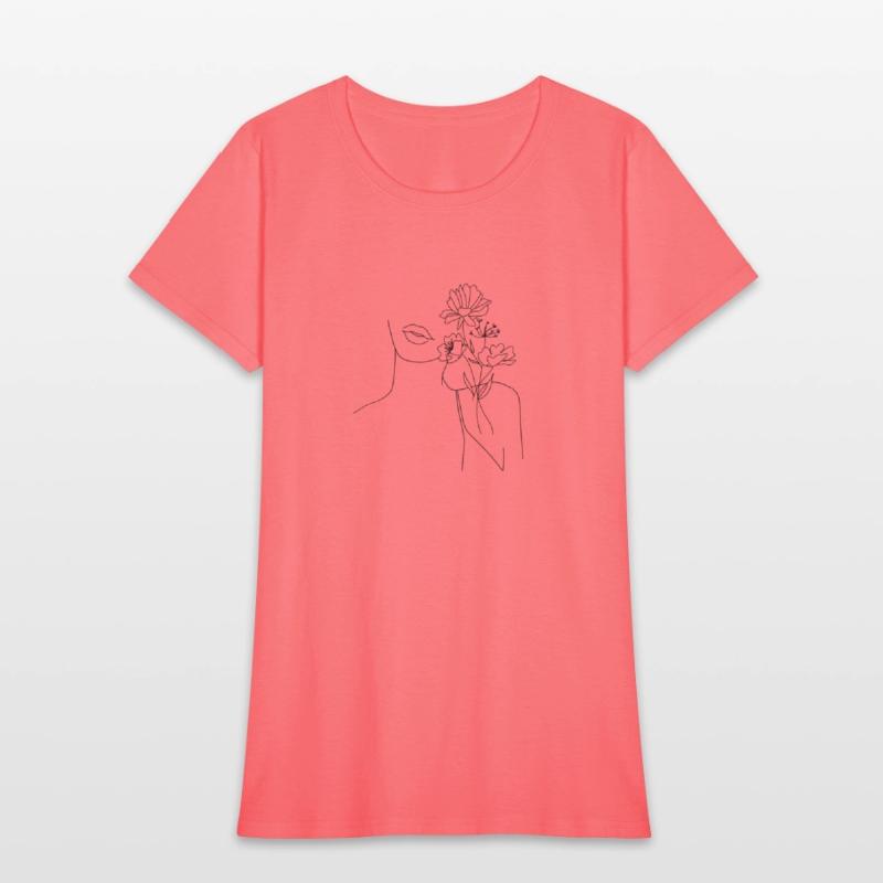 line draw abstract woman
