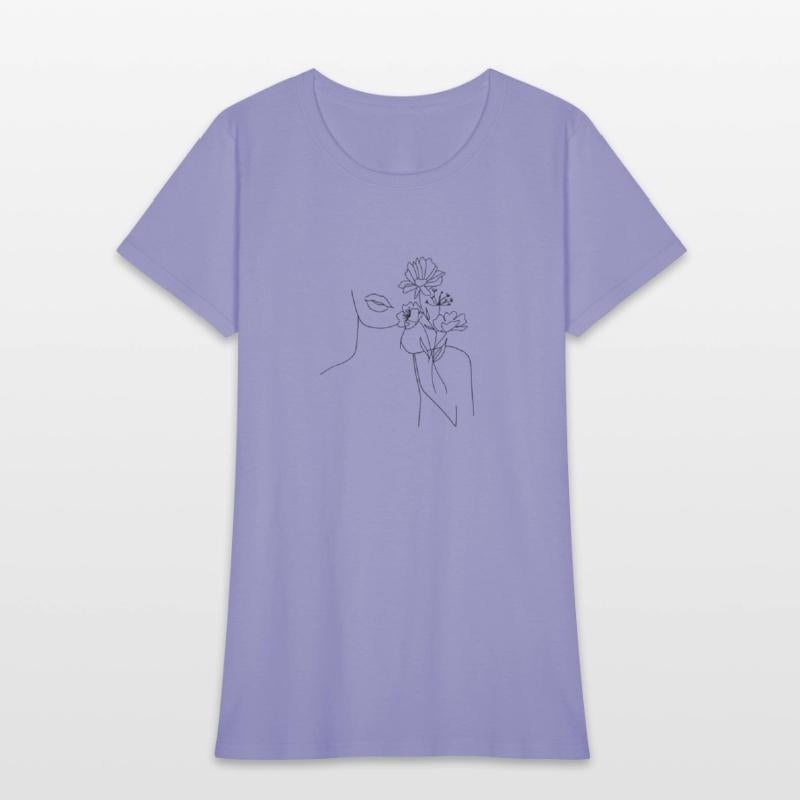 line draw abstract woman
