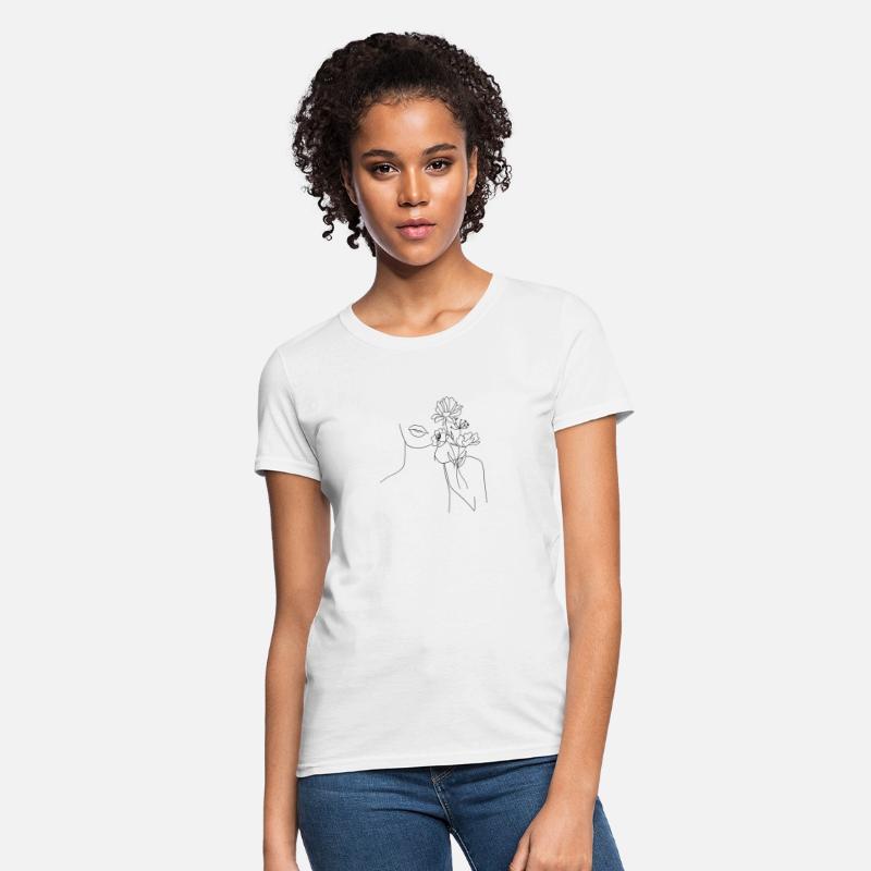 line draw abstract woman