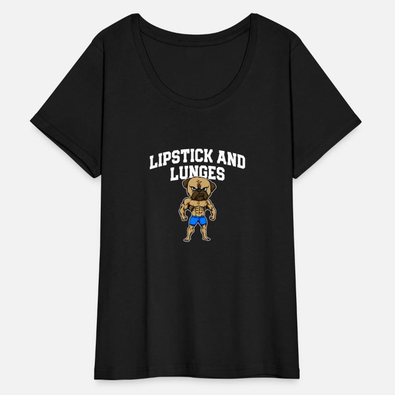 Lipstick and Lunges Funny Workout Humor Gym
